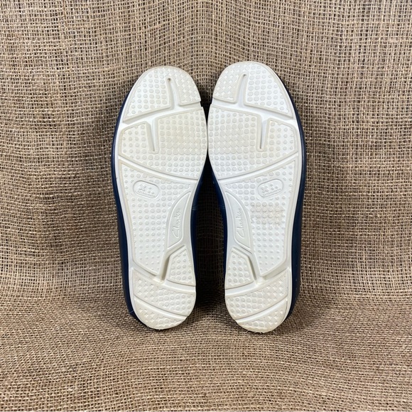 Driving Shoes Clark’s Slip On Oxfords Navy Blue Dark Tor England Mens Size 11 - Picture 10 of 10